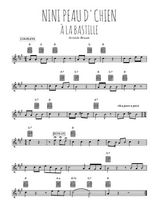 Téléchargez la partition en Sib de la musique aristide-bruant-nini-peau-d-chien-a-la-bastille en PDF