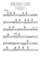 Téléchargez la partition pour saxophone en Mib de la musique aristide-bruant-nini-peau-d-chien-a-la-bastille en PDF