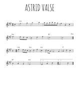 Téléchargez l'arrangement de la partition pour sax en Mib de la musique Astrid valse en PDF