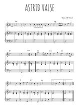 Téléchargez la partition de Astrid valse en PDF pour Mélodie et piano