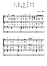 Téléchargez l'arrangement de la partition de Au feu d'étape en PDF pour deux voix égales et piano