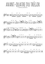 Téléchargez l'arrangement de la partition en Sib de la musique Avant-quatre du Trégor en PDF