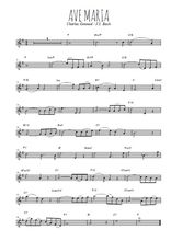 Téléchargez la partition en Sib de la musique gounod-bach-ave-maria en PDF