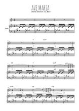 Téléchargez l'arrangement de la partition de gounod-bach-ave-maria en PDF pour Chant et piano