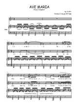 Téléchargez l'arrangement de la partition de Ave Maria en français en PDF pour deux voix égales et piano