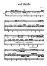 Téléchargez la partition de Ave Maria en français en PDF pour Chant et piano
