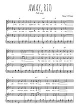 Téléchargez l'arrangement de la partition de Away, Rio en PDF pour deux voix égales et piano