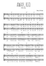 Téléchargez l'arrangement de la partition de chant-de-marin-away-rio en PDF à deux voix