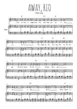 Téléchargez l'arrangement de la partition de chant-de-marin-away-rio en PDF pour Chant et piano