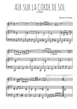 Téléchargez la partition de Air sur la corde de sol en PDF pour Chant et piano