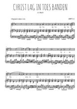 Téléchargez l'arrangement de la partition de johann-sebastian-bach-christ-lag-in-todes-banden en PDF pour Chant et piano