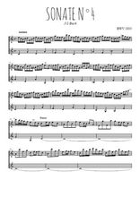 Téléchargez l'arrangement de la partition de Sonate N°4 en PDF à deux voix