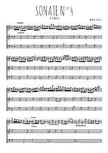 Téléchargez l'arrangement de la partition de Sonate N°4 en PDF à trois voix