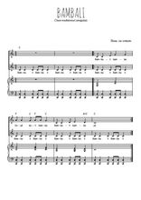 Téléchargez la partition de Bambali en PDF pour 2 voix égales et piano