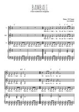Téléchargez l'arrangement de la partition de Bambali en PDF pour trois voix de femmes et piano