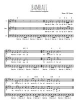 Téléchargez l'arrangement de la partition de Traditionnel-Bambali en PDF pour trois voix d'hommes
