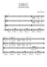 Téléchargez l'arrangement de la partition de Traditionnel-Bambali en PDF à quatre voix