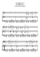 Téléchargez l'arrangement de la partition de Traditionnel-Bambali en PDF pour Chant et piano
