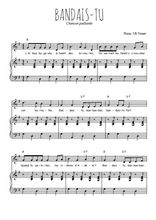 Téléchargez l'arrangement de la partition de Traditionnel-Bandais-tu en PDF pour Chant et piano