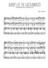 Téléchargez l'arrangement de la partition de Banks of the Sacramento en PDF pour deux voix égales et piano