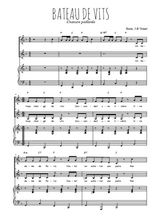 Téléchargez l'arrangement de la partition de Bateau de vits en PDF pour deux voix égales et piano