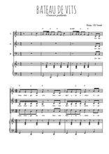 Téléchargez l'arrangement de la partition de Bateau de vits en PDF pour trois voix mixtes et piano