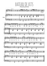 Téléchargez la partition de Bateau de vits en PDF pour Chant et piano