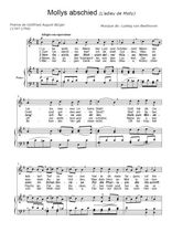 Téléchargez l'arrangement de la partition de beethoven-molly-s-abschied en PDF pour Chant et piano