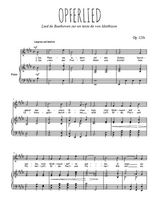 Téléchargez l'arrangement de la partition de beethoven-matthison-opferlied-op121b-piano en PDF pour Chant et piano