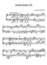 Symphonie N°5, arrangement pour piano de Franz Liszt Partition gratuite