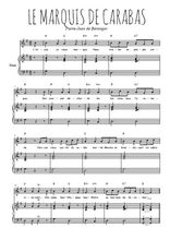 Téléchargez l'arrangement de la partition de pierre-jean-de-beranger-le-marquis-de-carabas en PDF pour Chant et piano