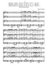 Téléchargez l'arrangement de la partition de Bergers qui êtes ici-bas en PDF pour deux voix égales et piano