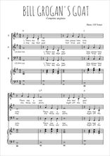 Téléchargez la partition de Bill Grogan's goat en PDF pour 3 voix SAB et piano