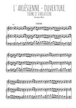 Téléchargez la partition de Ouverture de l'Arlésienne en PDF pour Mélodie et piano
