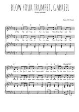 Téléchargez la partition de Blow your trumpet, Gabriel en PDF pour 2 voix égales et piano