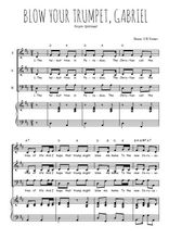 Téléchargez la partition de Blow your trumpet, Gabriel en PDF pour 3 voix SAB et piano