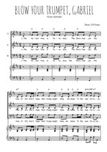 Téléchargez l'arrangement de la partition de Blow your trumpet, Gabriel en PDF pour trois voix mixtes et piano