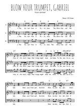 Téléchargez l'arrangement de la partition de Traditionnel-Blow-your-trumpet-Gabriel en PDF à trois voix