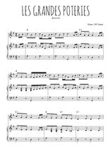 Téléchargez la partition de Les grandes poteries en PDF pour Mélodie et piano