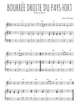 Téléchargez l'arrangement de la partition de berry-bourree-droite-du-pays-fort en PDF pour Mélodie et piano