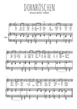 Téléchargez l'arrangement de la partition de Johannes-Brahms-Dornroschen en PDF pour Chant et piano