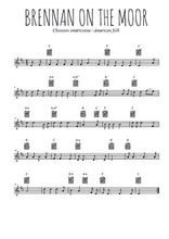 Téléchargez l'arrangement de la partition en Sib de la musique Brennan on the moor en PDF