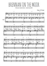 Téléchargez la partition de Brennan on the moor en PDF pour Chant et piano