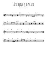 Téléchargez l'arrangement de la partition en Sib de la musique An hini a garan en PDF