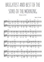 Téléchargez l'arrangement de la partition de Brightest and best of the sons of the morning en PDF à deux voix