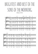 Téléchargez l'arrangement de la partition de Brightest and best of the sons of the morning en PDF à quatre voix SATB