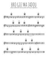 Téléchargez la partition en Sib de la musique bro-gozh-ma-zadou en PDF