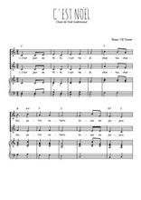 Téléchargez la partition de C'est Noël en PDF pour 2 voix égales et piano