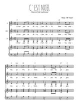 Téléchargez la partition de C'est Noël en PDF pour 3 voix SSA et piano