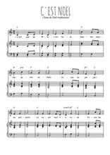 Téléchargez la partition de C'est Noël en PDF pour Chant et piano